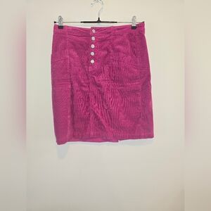 Anthropologie Fuchsia Corduroy Pencil Skirt Size 8 Preloved.